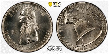 2026 25C Declaration of Independence w/ July 4th Privy - Early Find MS65