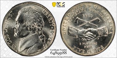 2004-D 5C Peace Medal MS66