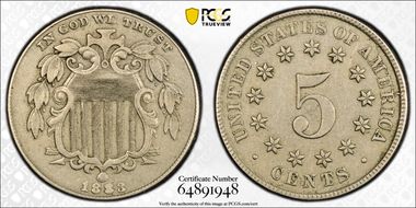 1883 5C Shield AU50