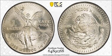 1989-Mo Onza Libertad Ag MS66