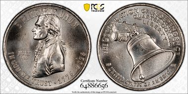 2026 25C Declaration of Independence w/ July 4th Privy - Early Find MS65
