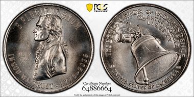 2026 25C Declaration of Independence w/ July 4th Privy - Early Find MS65