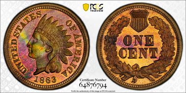 1863 1C PR64