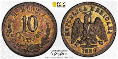 1880/79-Mo M 10C AU58