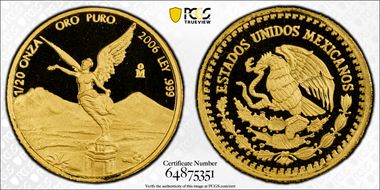 2006-Mo 1/20 oz Libertad Au PR69DCAM