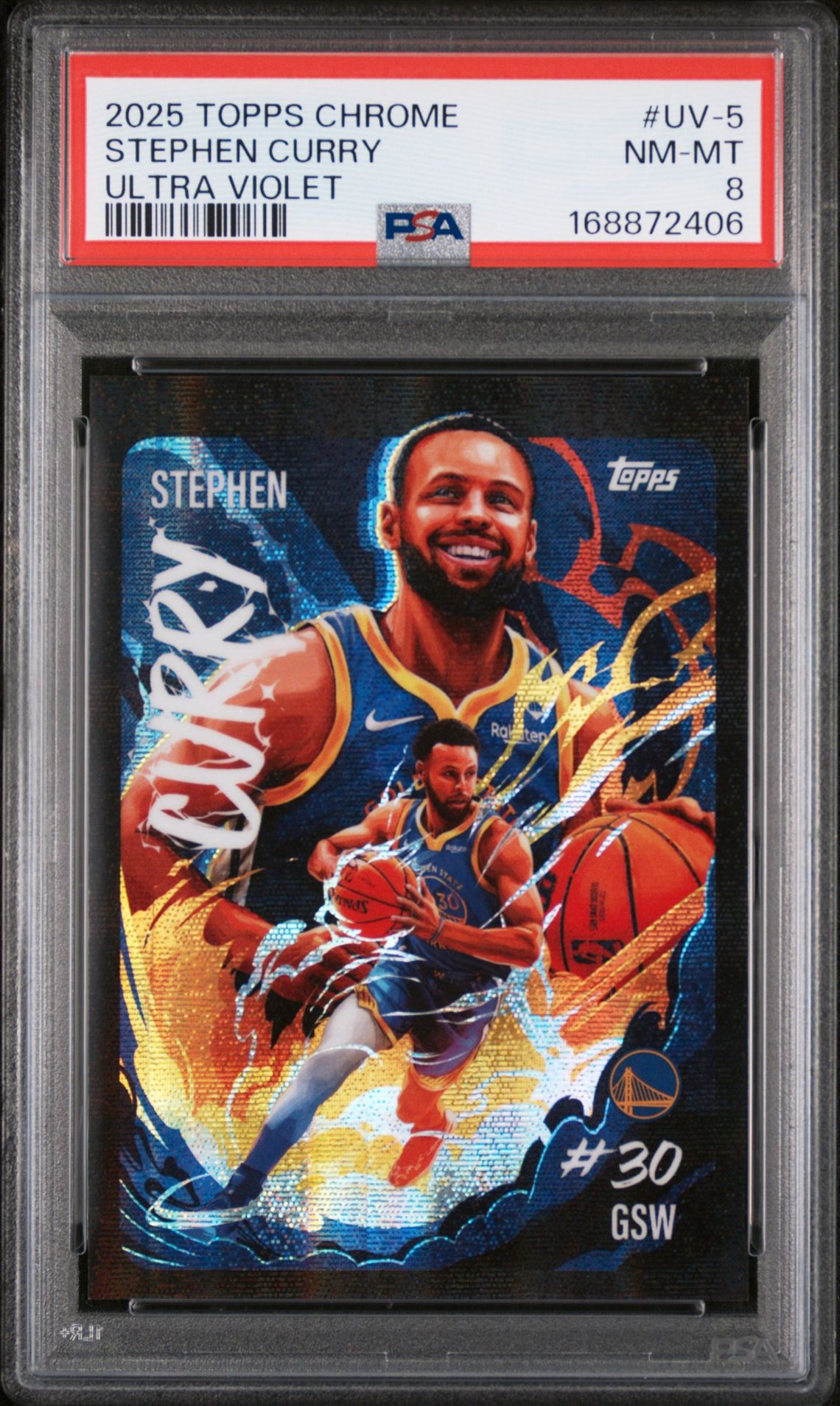 CURRY TOPPS CHROME ULTRA VIOLET 2025