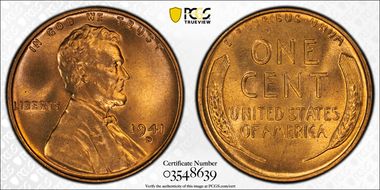 1941-D 1C MS67+ RD