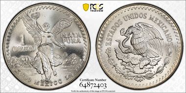 1990-Mo Onza Libertad Ag MS68