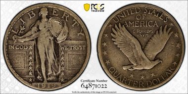 1919-S 25C VF25