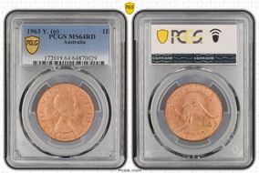 1963 Y. (p) 1D MS64RD
