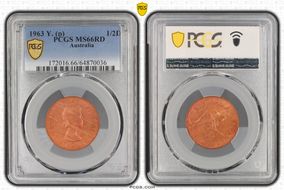 1963 Y. (p) 1/2D MS66RD