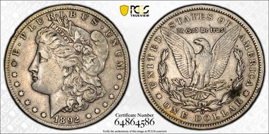 1892-O $1 VF35