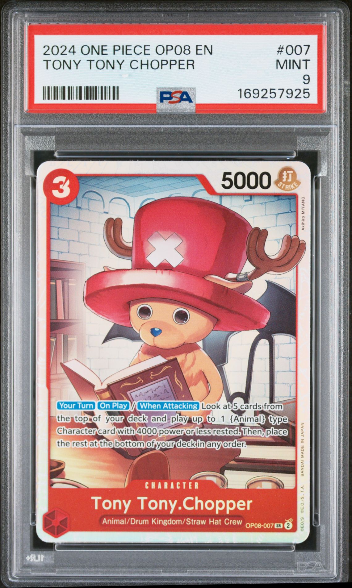 2024 One Piece Op08-Two Legends Tony Tony Chopper #007 Mint 9 front