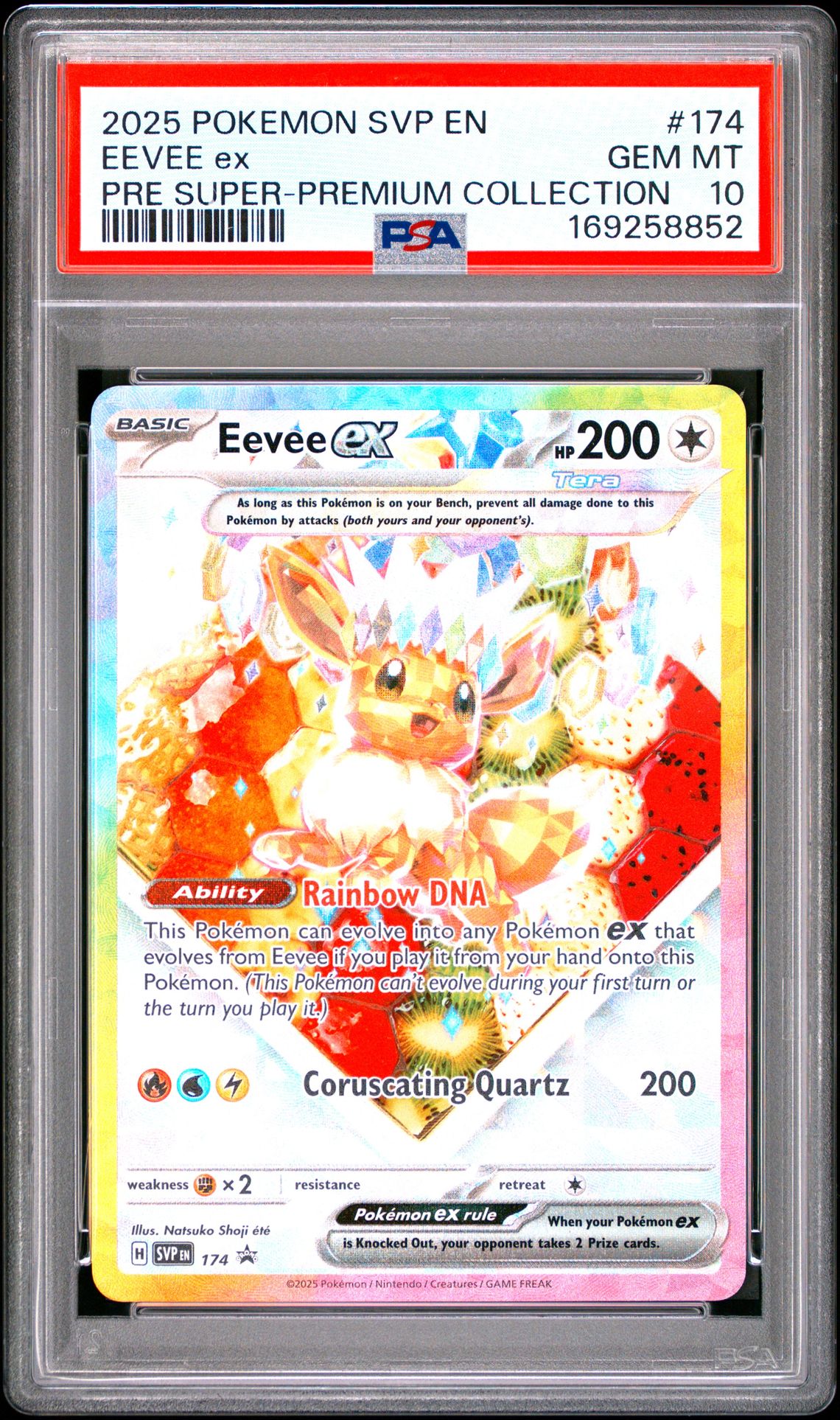 2025 Pokemon Svp En-Sv Black Star Promo Eevee Ex #174 (Pre Super-Premium Collection) Gem Mt 10 front