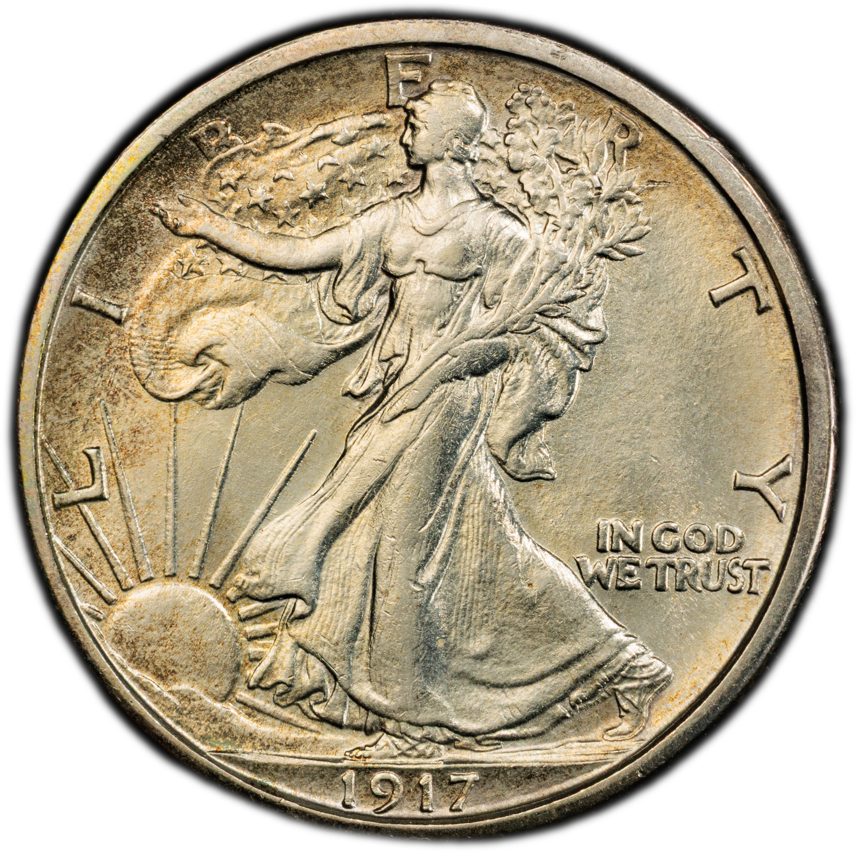 1917-S 50c Mintmark Reverse MS