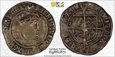 (1526-30)-TW Groat S-2339 Voided Cross, York VF30