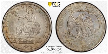 1878-CC T$1 Trade AU58