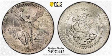 1983-Mo Onza Libertad Ag MS67