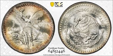 1985-Mo Onza Libertad Ag MS67