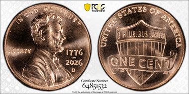 2026-D 1C 1776-2026 MS65RD