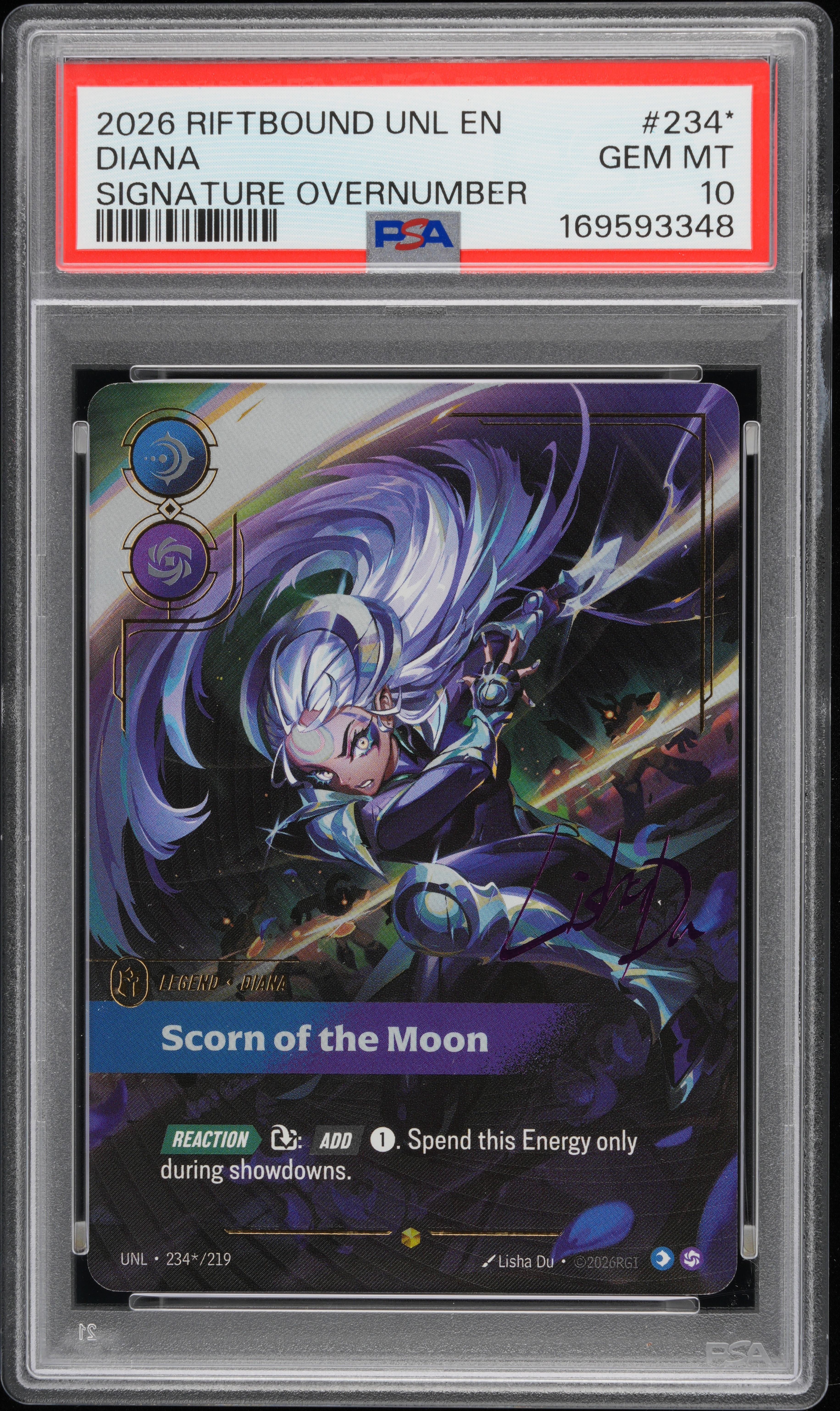 2026 #234* Diana - Scorn of the Moon PSA 10 Riftbound: League of Legends Unl-Unleashed