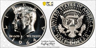 1964 50C Accented Hair, FS-401 PR68