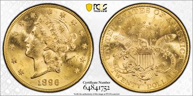 1896-S $20 MS63