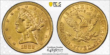 1882 $5 N1