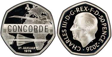 2026 50p Concorde Ag PR69DCAM