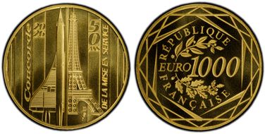 2026 € 1000 Concorde Au MS70