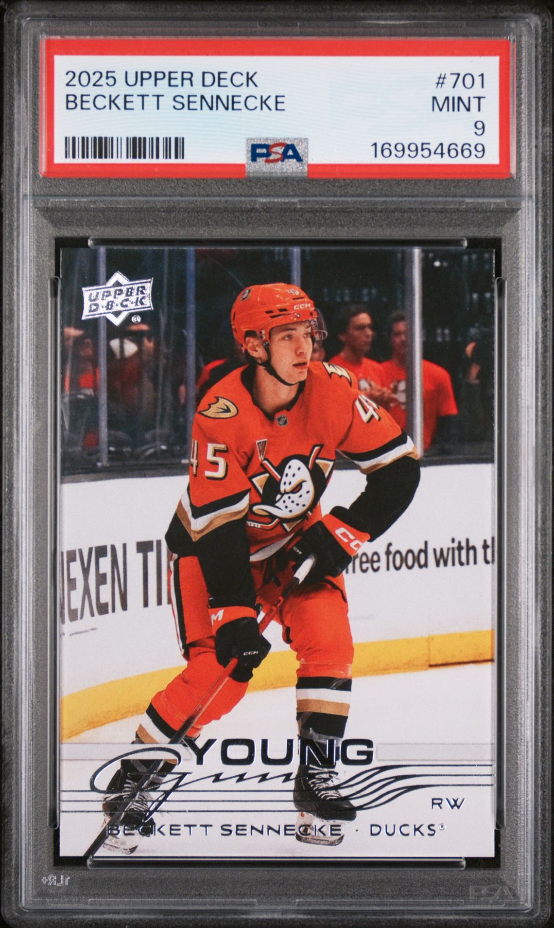 2025 Upper Deck Beckett Sennecke #701 Mint 9 front