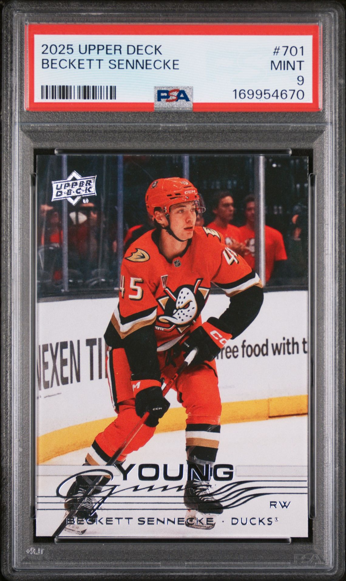 2025 Upper Deck Beckett Sennecke #701 Mint 9 front