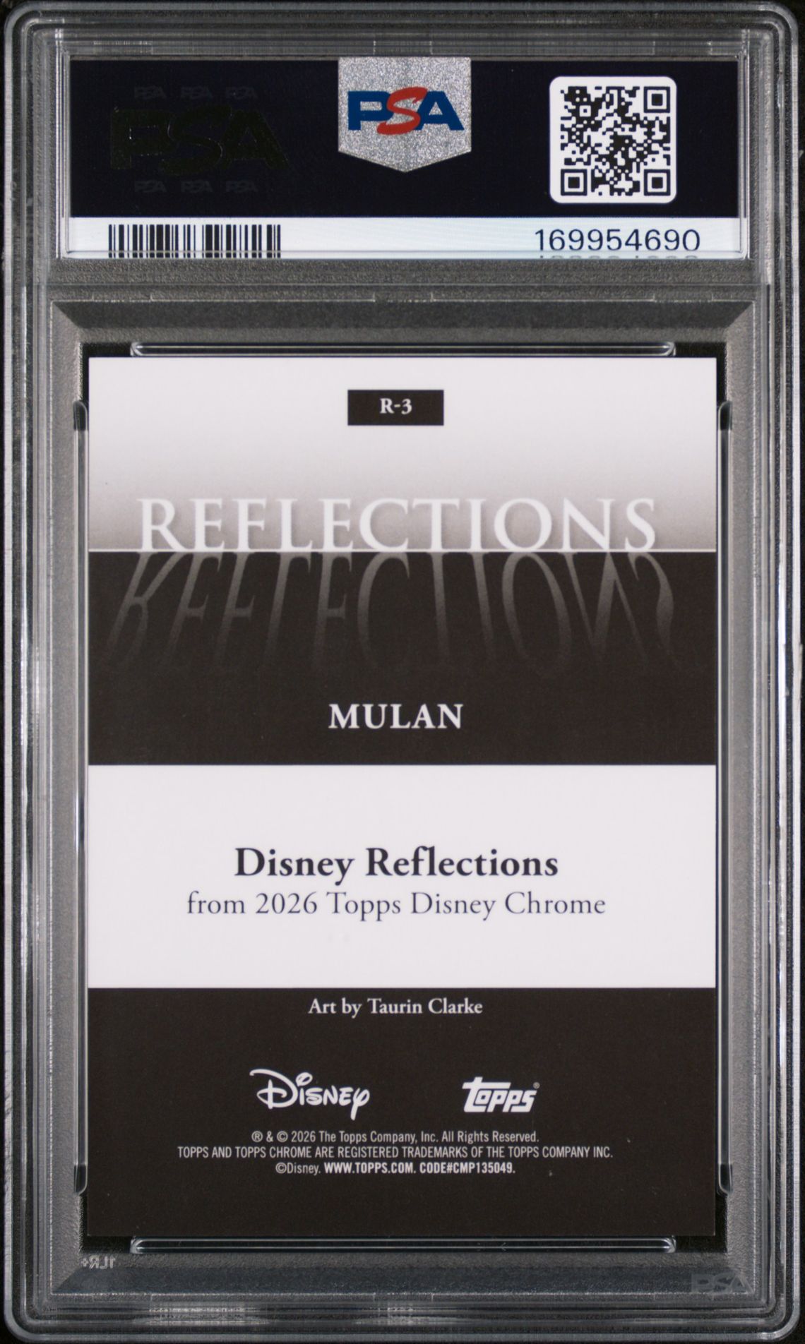 2026 Topps Chrome Disney Reflections Mulan #R-3 Mint 9 back