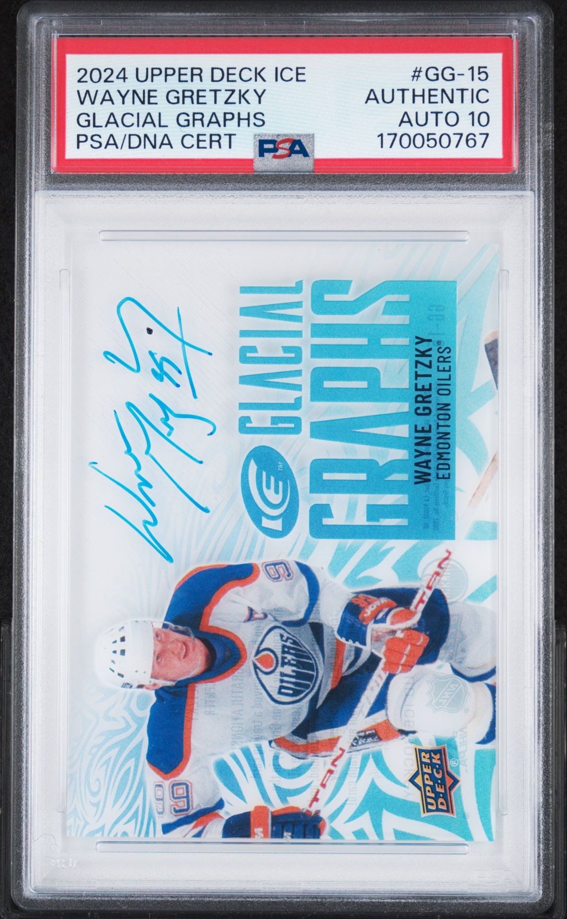 2024 Upper Deck Ice Glacial Graphs Wayne Gretzky #Gg-15 N0: Authentic front