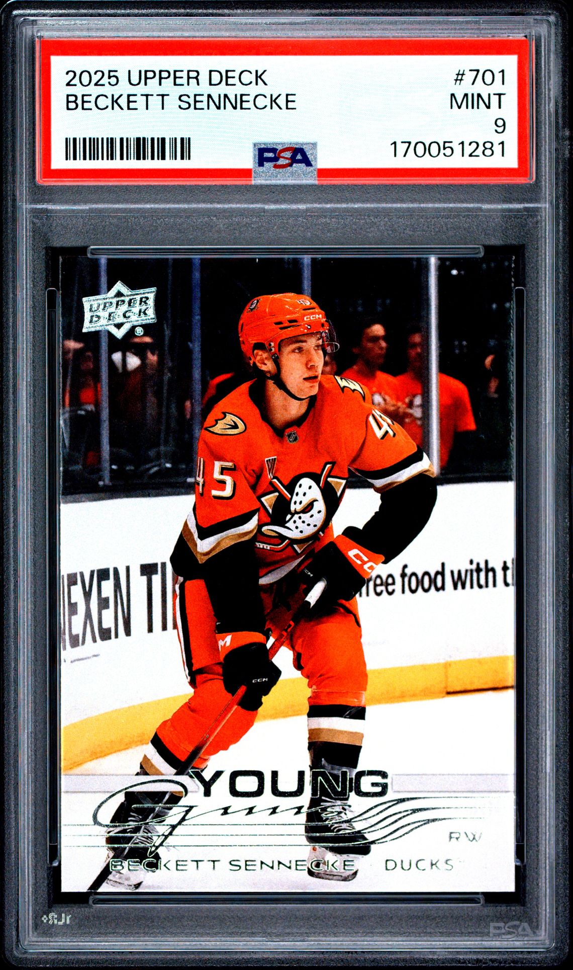 2025 Upper Deck Beckett Sennecke #701 Mint 9 front