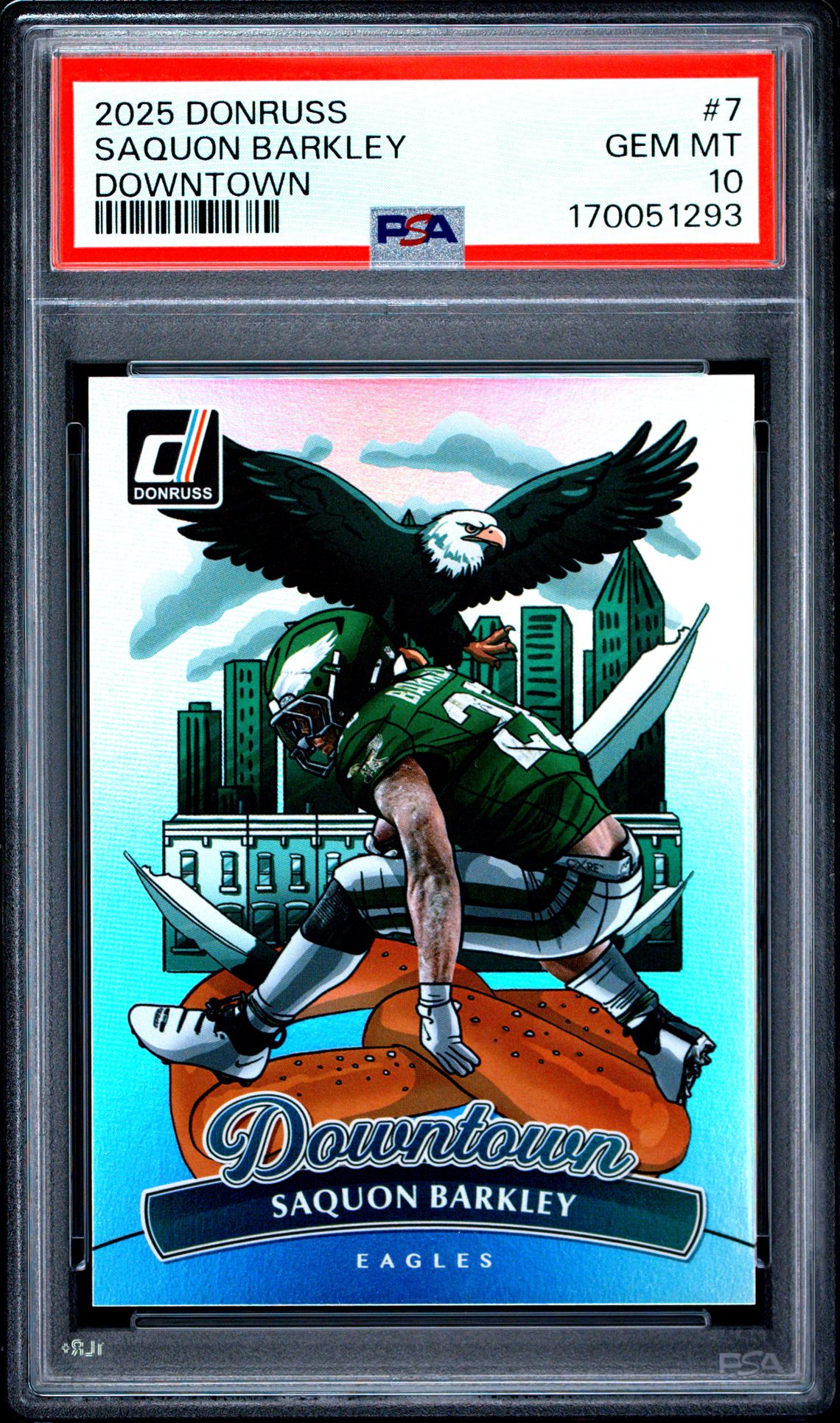 2025 Panini Donruss Downtown Saquon Barkley #7 Gem Mt 10 front