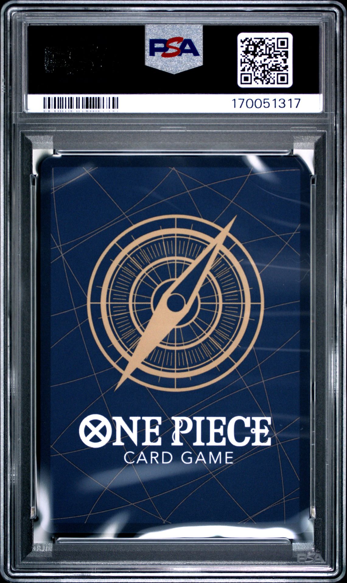 2026 One Piece Promos Monkey D. Luffy #005 (Red Bull Dbl Don Sq-Prtcptn) Gem Mt 10 back view - PSA certificate #170051317