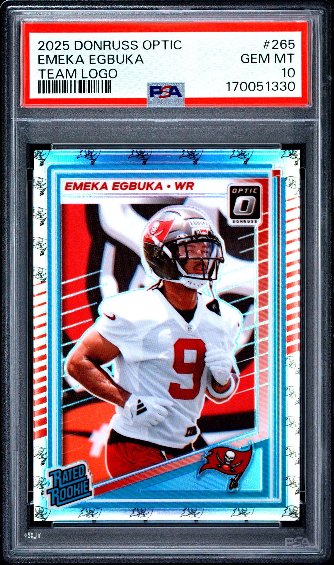 2025 Panini Donruss Optic Emeka Egbuka #265 (Team Logo) Gem Mt 10 front