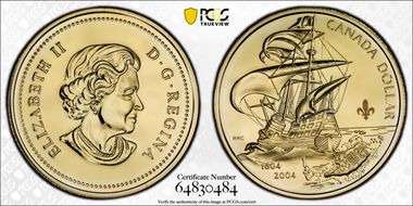2004 S$1 First French Settlement Fleur-de-lis Privy SP69