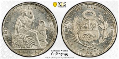 1897-VN 1/5 Sol KM-205.2 Ag MS61