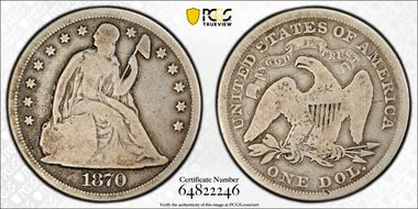 1870 $1 G6