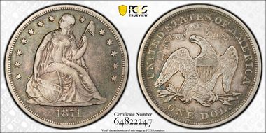 1871 $1 VF20
