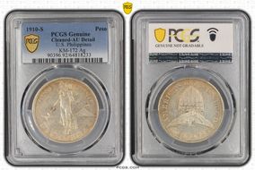 1910-S Peso KM-172  Ag N1
