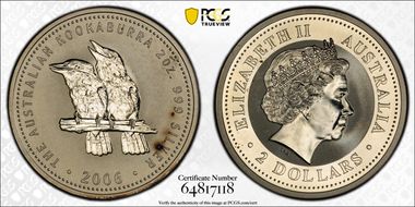 2006 $2 Kookaburra 2oz Ag MS63