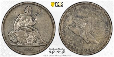 1836 $1 J-60 Original, Alignment II PR50