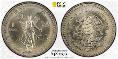 1992-Mo Onza Libertad Ag MS67