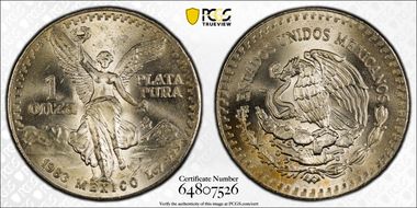 1983-Mo Onza Libertad Ag MS65