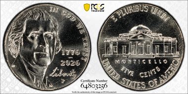 2026-P 5C 1776-2026 First Strike MS68FS