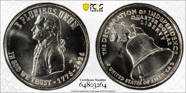 2026-P 25C Declaration of Independence First Strike MS67