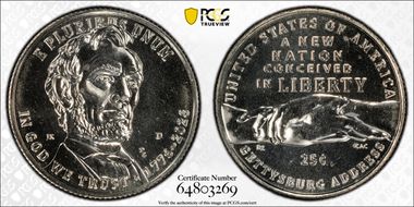 2026-D 25C Gettysburg Address First Strike MS67